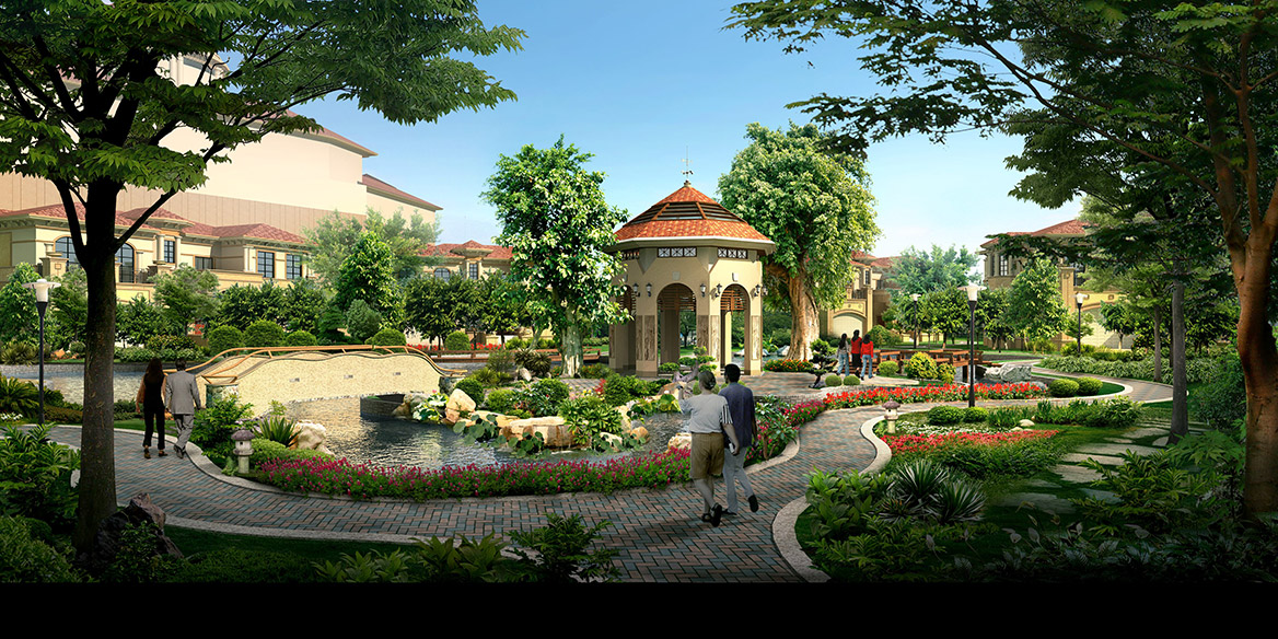 東莞萬科香樹麗舍小區(qū)景觀設計中心景觀