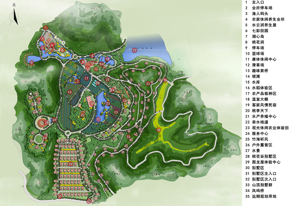河源市天頤園觀光休閑農業(yè)度假村總平面圖