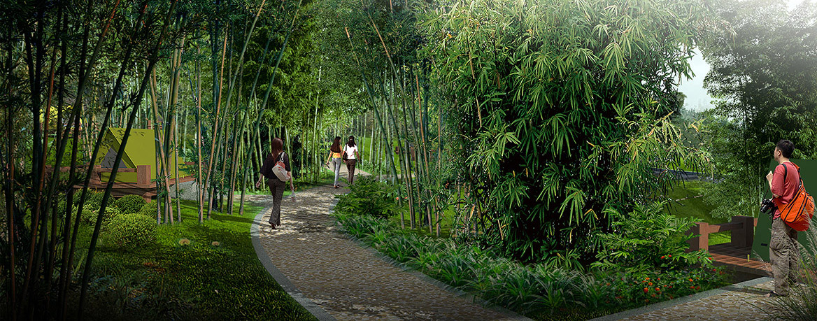 河源市天頤園觀光休閑農業(yè)度假村戶外露營拓展區(qū)效果圖