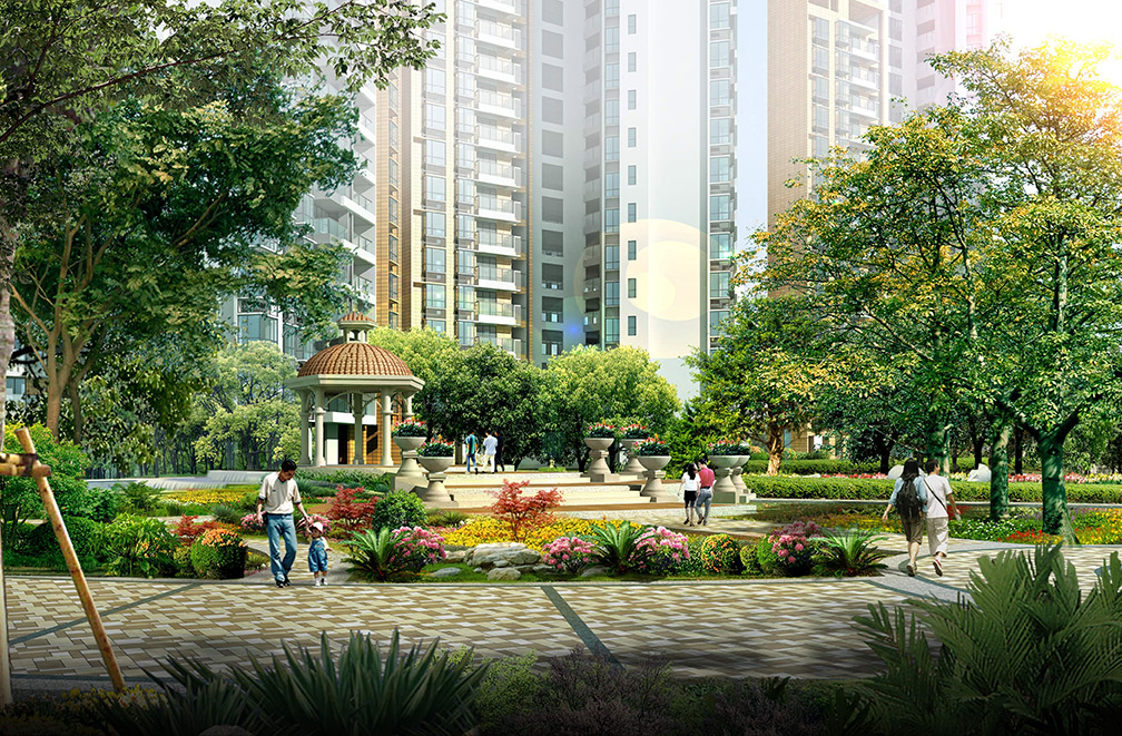 住宅小區(qū)景觀設計圖片