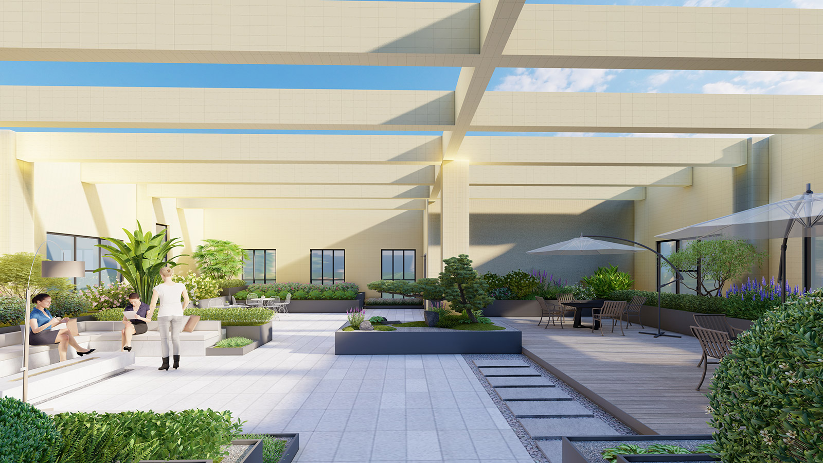 智能設備公司園林景觀方案設計案例效果圖5